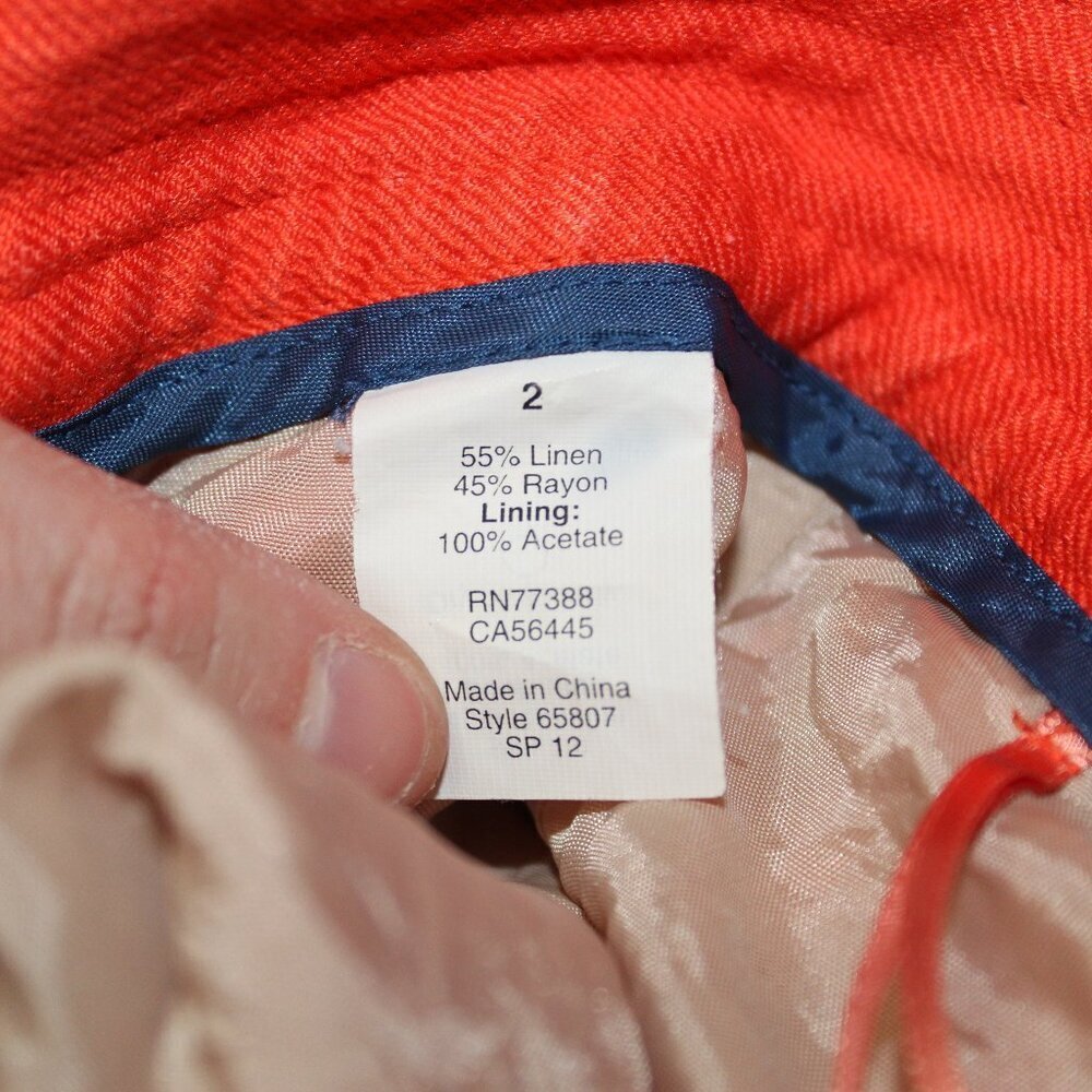 J Crew Factory Orange Skirt Size 2 - Picture 11 of 12